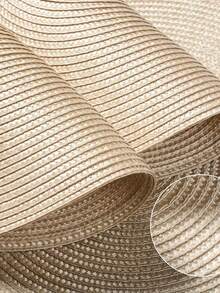 4/6 قطعة من أطباق الوضع المنسوجة الدائرية البيضاء بقطر 15 بوصة - مقاومة للماء، متينة، مانعة للانزلاق، مقاومة للحرارة، مناسبة لغرفة الطعام والمطبخ والمكتب والنزهات الخارجية وحفلات الزفاف وأعياد الميلاد وغيرها - أبيض عاجي - مشاهدة 6