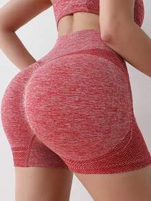 5pcs Seamless Yoga Shorts High Waist Workout Fitness Lift Peach Butt Fitness Tights Gym Running Body Shaper Pants Casual Sportswear - 彩色 - 查看 3
