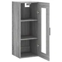 Armario de pared vidaXL en gris Sonoma, 34,5 x 34 x 90 cm. - Multicolor - Ver 6