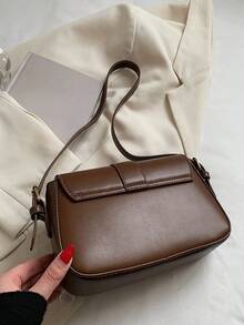 Women's Minimalist Shoulder Bag, Suitable For Daily Wear - Coffee Brown - View 6