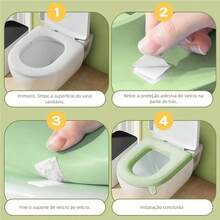 Waterproof Toilet Seat Cover – Seat Protection, Bathroom Accessory - Rosa - Ver 4