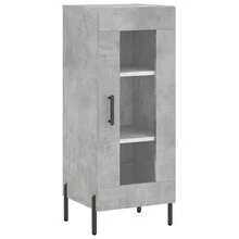Aparador vidaXL color hormigón gris, 34,5 x 34 x 90 cm, fabricado en madera. - Multicolor - Ver 10