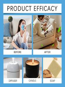 JUE FISH 冬季香薰精油套装 - 加湿器香氛精油，清新空气，温暖室内空间，促进放松 - 混合香型 - 查看 11