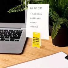 [2D Flat] Humorous Acrylic Desk Sign - "No Crisis Allowed This Week, My Schedule Is Already Full" - Perfect Office Decor For Men, Women & Colleagues, Contemporary Style, Tabletop Mounting, No Electricity Needed, Office Humor | Modern Desk Decor | Desk Sign, Desk Decor - Transparent - View 6