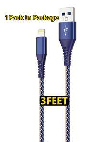 FCV Cable de datos de automóvil CarPlay azul, cable de cargador de automóvil, cable USB-A a Lightning, compatible con carga rápida y transferencia de datos, compatible con iPhone 14/13/12/11 Pro Max XR XS X 8 7 6 Plus SE - Azul - Ver 13