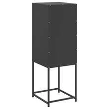 Aparador alto vidaXL negro 36x39x107 cm Acero - Multicolor - Ver 8