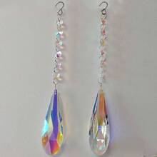 - Juego de 2 atrapasoles de vidrieras hechas a mano, 4.5 pulgadas, perfecto para una ventana o jardn, para ventana, hogar, jardn, Navidad, decoracin de boda. Regalos para nios, mam. - inicial - Ver 2