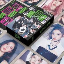 55张K-Pop/Baby Monster/Aespa/Twice/Idle小卡套装，包含雨琦、小娟、舒华、美延、Dirty Work、Bomb、Idle、We Are、2ND、I Feel、I Sway等歌曲小卡，高品质收藏，可收纳于卡包、钱包、背包或作为装饰品，是馈赠亲友和节日礼物的理想之选。 - 彩色 - 查看 9