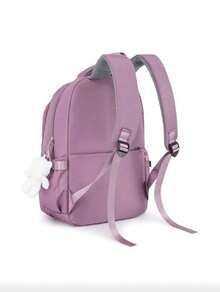 Women's Waterproof Backpack, Korean Style, Casual, School, Work, Travel, Multifunctional With Strap And Zipper - Lavender - View 4