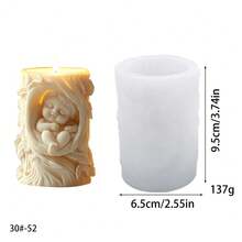 1pc Angel Shaped Silicone Candle Mold - White - View 11