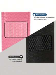 20/50个粉色复合珠光膜气泡袋,粉色服装包装快递袋,加厚信封泡沫防水气泡袋,粉色气泡邮寄袋,4x8英寸,带衬垫聚乙烯气泡邮寄袋,不透明自封防水奢侈品运输袋,适用于珠宝化妆品包装,小型企业运输信封,包装袋,带衬垫信封,邮寄信封,运输用品 - 粉色 - 查看 4