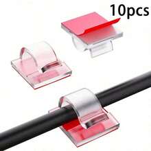 30个装户外用粘性电缆夹，圣诞灯夹，装饰夹，自粘挂钩，电线整理器，仙女灯配件，适用于细电缆 - 白色 - 查看 12