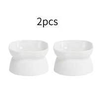 15°倾斜式宠物猫喂食碗，防溢漏，简约设计，大直径方便喂食 - 100ml - 查看 11