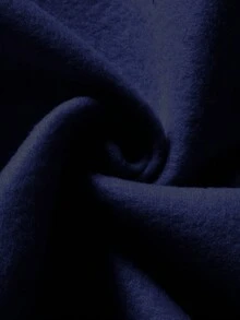 加大码男士保暖连帽衫，休闲百搭时尚套头卫衣 - 寶藍色 - 查看 3