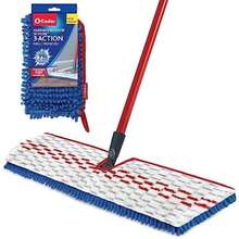 O-Cedar Hardwood Floor 'N More - Fregona de 3 acciones con 1 Recambio Extra | Fregona de Microfibra con Mango de 3 Piezas, Uso húmedo o seco, Rojo(3-Action Mop + Recambio) - Multicolor - Ver 2