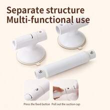 1pc Extra Large & Thick Suction Cup, No Drilling Required, Removable & Movable Vacuum Grab Bar, Suitable For Bathroom, Bedroom, Living Room Wall, Glass Door, Toilet Safety Railing - Fits 6 Scenarios