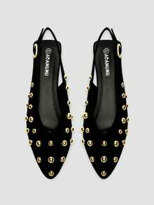 ADAMUMU New Women's High-End Fashion Comfortable Sequin Flat Shoes, Cute For Daily Wear, Spring/Summer Holiday - Black - View 1