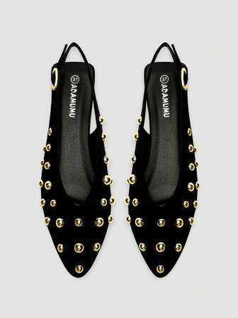 New Women's High-End Fashion Comfortable Sequin Flat Shoes, Cute For Daily Wear, Autumn/Winter Holiday