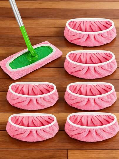 Super Absorbent Reusable Mop Pad, Polyester Fiber Cleaning Cloth, Suitable For Dry And Wet Floor Cleaning, Easy To Replace Mop Pad, Household Cleaning, Dry And Wet Wiping | Connector Pad | Cleaning Cloth, Floor Cleaning Mop