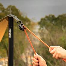 1pc Tent Rope Tensioner | Heavy Duty Aluminum Alloy, Self-Locking, Windproof, Suitable For Camping And Sun Shading - Multicolor - View 7