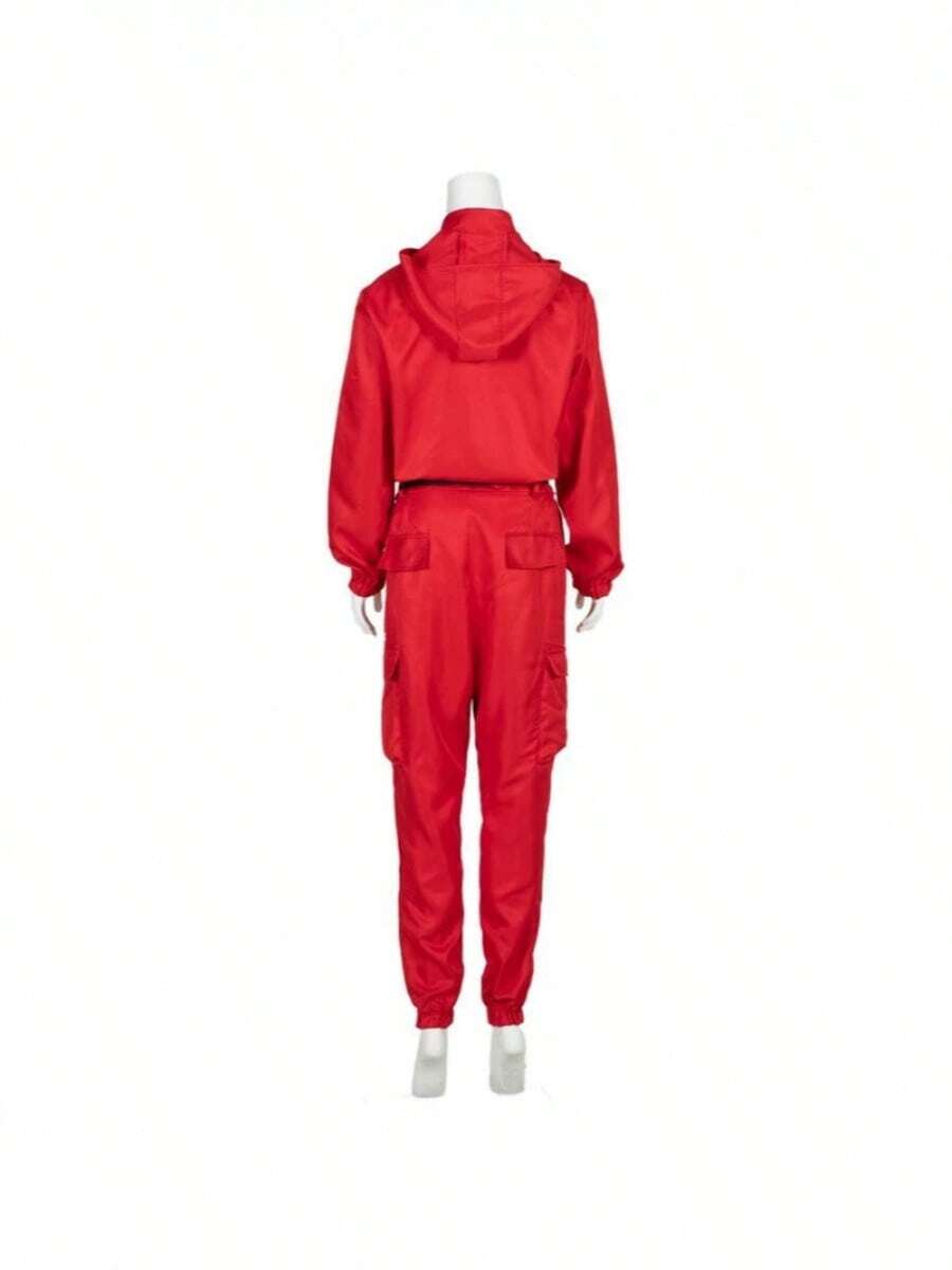 Money Heist Cosplay Costume Jacket - Bright Red Jumpsuit - View 1