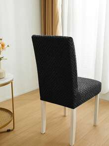 1件/4件/6件装抽象图案纯色L型椅套，家居用品，防尘弹力设计，北欧现代简约风格，通用弹力，单件装，凳套，耐磨防污，椅套 - 星際黑 - 查看 8