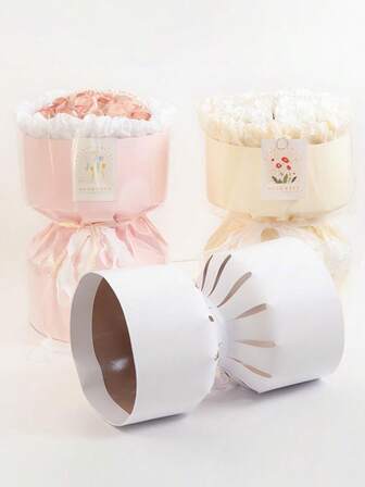 10张圆形花束内衬卡，花店必备鲜花包装工具，情人节花束包装卡，节日鲜花包装材料