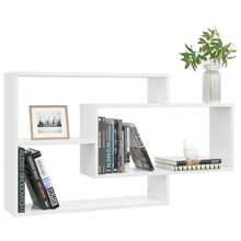 vidaXL Wandregale Hochglanzweiß 104x20x58,5 cm Holzwerkstoff - Verschiedenfarbig - Übersicht 3