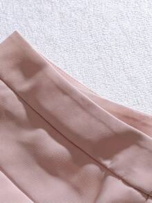 优雅成熟女士风高端粉色背心短裤套装，夏季穿搭 - 粉色 - 查看 3