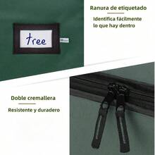 Bolsa de Almacenamiento para Arbol de Navidad, 600D Tejido Oxford Impermeable, Apto para rboles Navideo de Menos de 220CM con Doble Cierre y Asa 122 * 38 * 51cm Verde - Verde - Ver 4