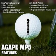 - Pelotas de DuraPlus MP5S MP5 VS3, color blanco y negro, 5 piezas y 3 piezas de doble ncleo - MP5 + black/Blanco (paquete de 2) - Ver 5