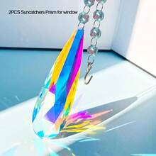 - Juego de 2 atrapasoles de vidrieras hechas a mano, 4.5 pulgadas, perfecto para una ventana o jardn, para ventana, hogar, jardn, Navidad, decoracin de boda. Regalos para nios, mam. - inicial - Ver 3