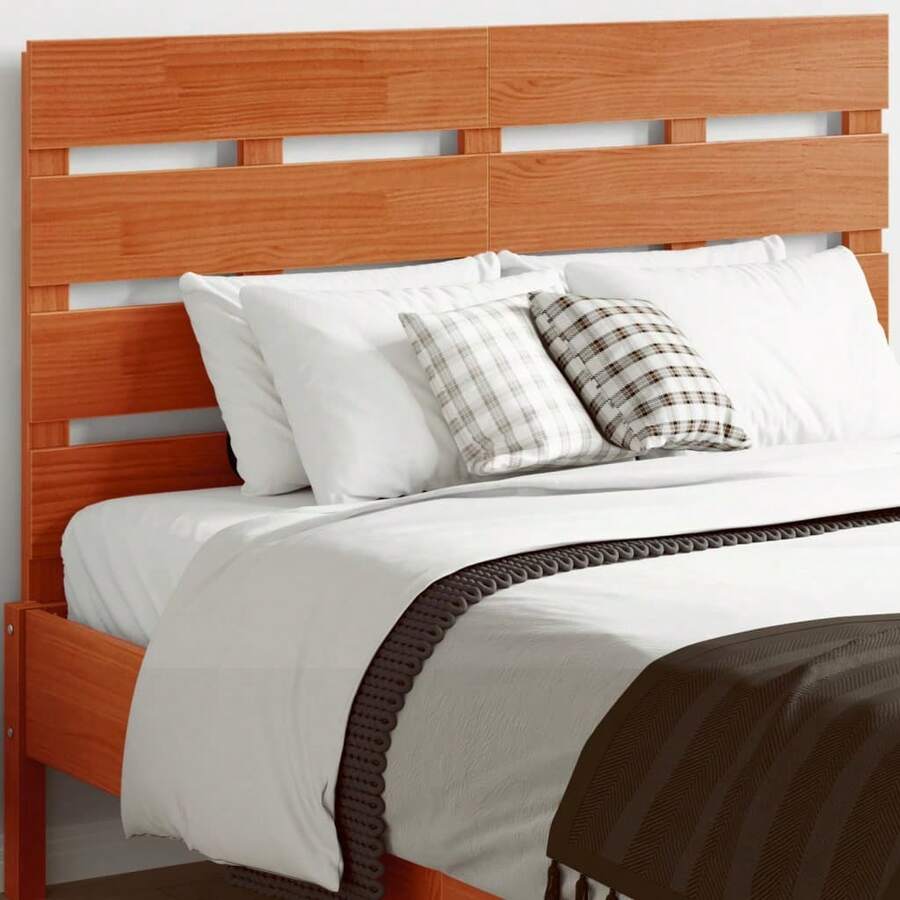 Tête de lit vidaXL 135 cm en pin massif, cirée marron - Multicolore - Voir 1