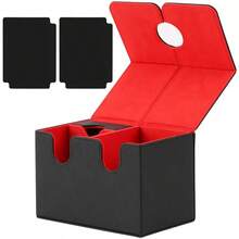 Caja de mazo MTG con bandeja para dados, caja de mazo Commander 5 en 1 que cabe talla grande de 840 cartas sin fundas, caja de mazo magnética de cuero MTG, caja de mazo desmontable para TCG CCG - Multicolor - Ver 11