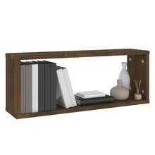 Mensole a muro cubiche vidaXL, 2 pezzi, in legno di quercia marrone. - Multicolore - Visualizzare 7