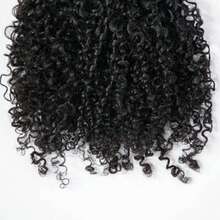 EAYON HAIR Tight Curly Crochet Human Hair Extensions Feather Line Crochet Hair Pre-Seperated Knotless Human Crochet Hair Multi-Textured Kinky Curly Human Hair Natural Color 14-22 Inch 100 Strands - 自然色 - 查看 6