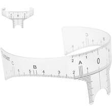 Regla para Cejas de Tatuaje, Posicionamiento de la Nariz, Plantilla para el Cuidado de las Cejas, Regla para Modelar, Herramientas de Medición de Tatuajes para Maquillaje(  b) - Marrón - Ver 8