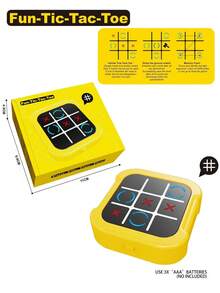 1件装儿童四合一井字棋游戏玩具，包含1V1对战、打地鼠、记忆挑战等游戏模式，适合男孩女孩的派对益智游戏，圣诞礼物 - 彩色 - 查看 16