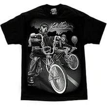 Cruising Lowrider Bike IT Clown Joker  Gangster David Gonzales DGA T Shirt XXXX-Large Black - 圖片的主色調 - 查看 1