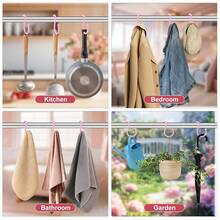 304 Stainless Steel S-Shaped Shower Curtain Hooks, Rust Proof Shower Hooks Rings For Kitchen Utensils,Clothes.Durable,Easy To Install, Set Of 12 Hooks, Light Pink (Style D),LightPink(ShowerCurtainHooksStyleD) - 淺粉紅色(浴簾掛鉤D款) - 查看 7