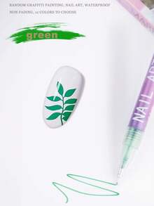 12-Color Nail Art Pen Set, Nail Marker Pens, Polishing Pens Suitable For 3D Nail Art, Painting, Eyeliner, DIY Nail Beauty Decoration Nail Art Tools - Multicolor - View 10