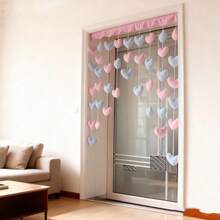 1pc Romantic Heart Shaped Curtain Divider, Creates Cozy Ambiance For Couples, No Drilling Required For Bedroom, Entryway, Kitchen, Bathroom Decor