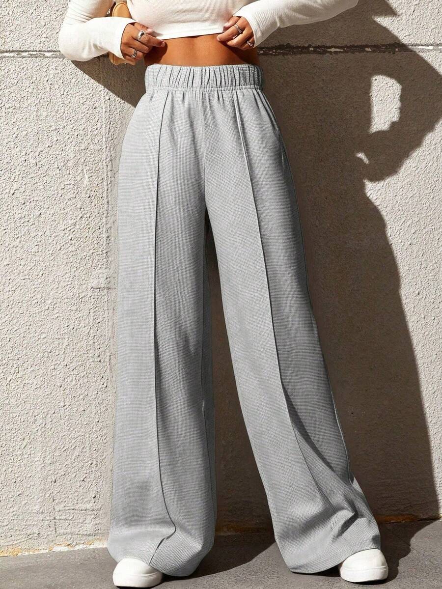 1pc Women's Loose Casual Versatile Straight Leg Outdoor Pants - Grey - View 1