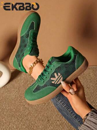 Bekväma sneakers med snörning för kvinnor - Lätta multifunktionella vardagsskor, halkfri gummisula, lämpliga för alla årstider