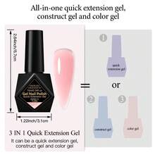 Set de 10 piezas de herramientas de modelado de uñas de gel de extensión rápida de color rosa desnudo FOUR LILY, esmalte de uñas UV LED desmontable de 10ml - Multicolor - Ver 6