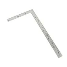 Herramienta Cuadrada de Medición #01, Regla Rectangular 90 Grados 300X150mm, Acero Inoxidable de Calidad, Diseño de dos Brazos para Ángulos Internos y Externos, Fácil de Usar - Plateado - Ver 6