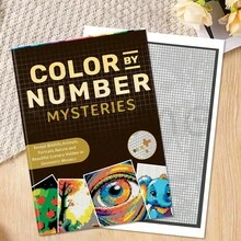 GDTME 1 pieza Libro de colorear minimalista y audaz basado en números, que contiene patrones vibrantes de animales, plantas y paisajes, regalo ideal de Navidad, regalo para papá, regalo divertido, regalo para el abuelo - Multicolor - Ver 6