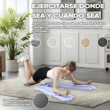Tabla de Pilates Multifuncional Tablero Plegable con Cuerda de Tracción y Accesorios para Abdominales, Entrenamiento en Casa, Ejercicios de Fuerza y Yoga(negro) - Multicolor - Ver 6