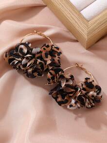 2pcs/Set Girls' Colorful Faux Flower Earrings, Daily Decoration - Multicolor - View 20