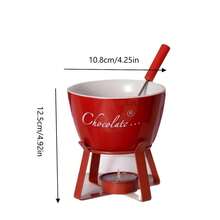 1pc, Ceramic, Detachable Chocolate Melting Furnace, Chocolate Melting Device With A Metal Stand, Suitable For Cooking Chocolate, Butter, Cheese, Etc. – A Small Kitchen Tool. - Multicolor - View 11